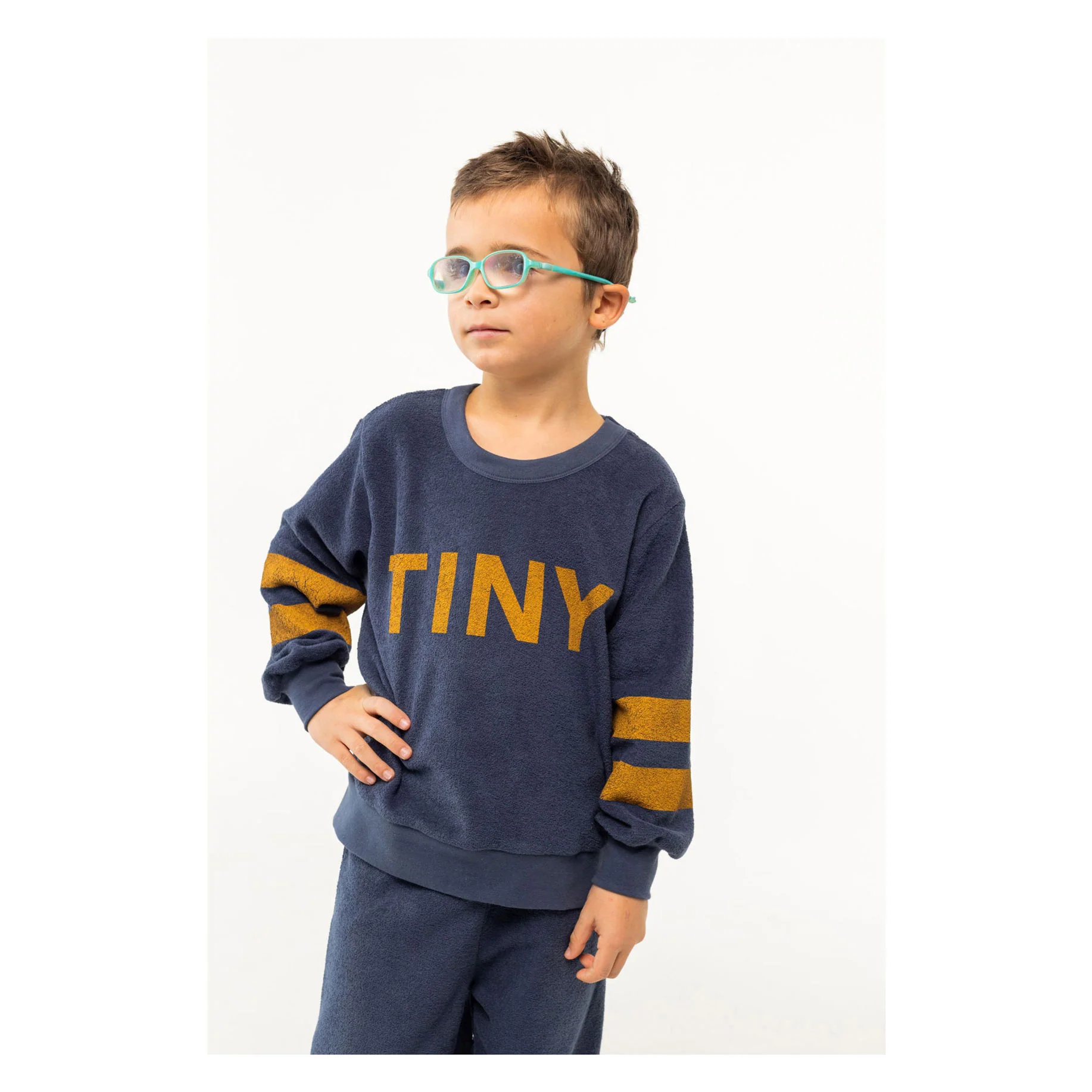 Tiny Cottons Navy Stripes Sweatshirt - Image 3