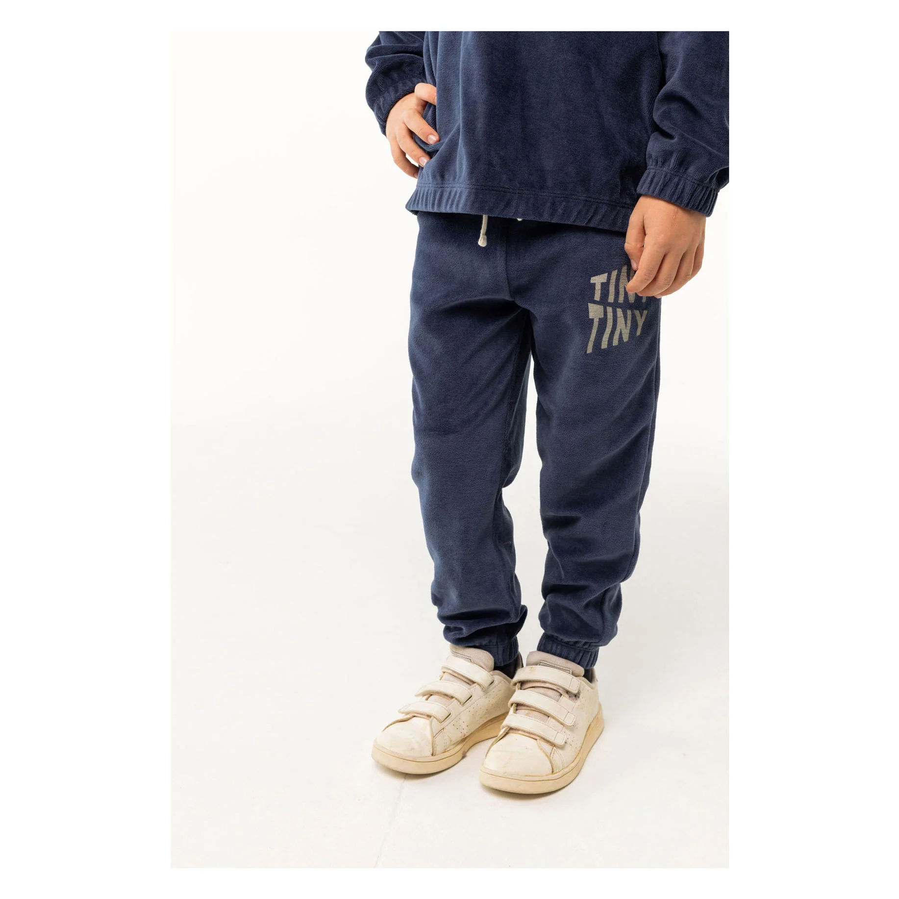 Tiny Cottons Navy Tiny Waves Mockneck Sweatshirt - Image 4