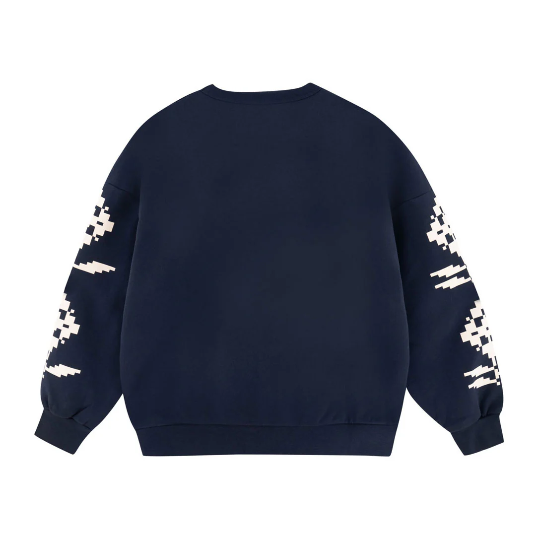 Tiny Cottons Navy Womens Geometric Flowers Sweatshirt - Image 2