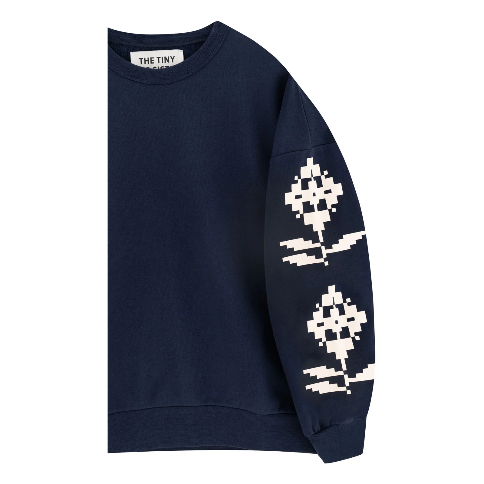 Tiny Cottons Navy Womens Geometric Flowers Sweatshirt - Image 3