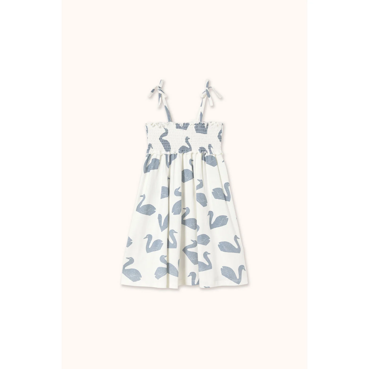 Tiny Cottons Off-White Big Swans Dress