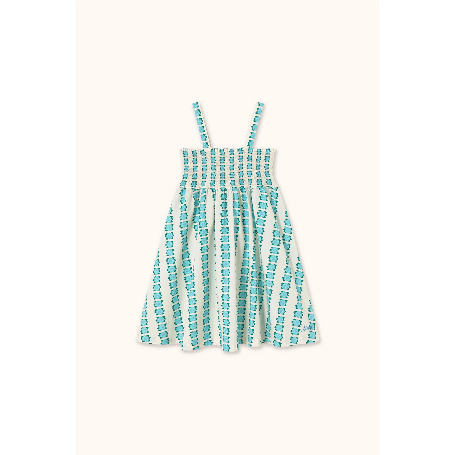 Tiny Cottons Off-White/Blue Flowers Dress