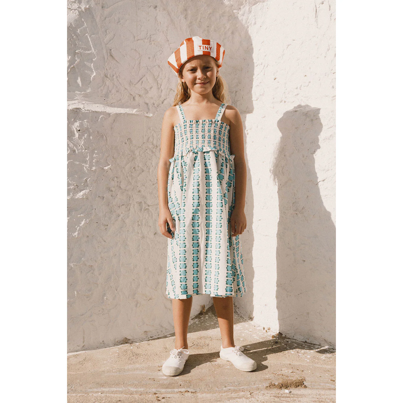 Tiny Cottons Off-White/Blue Flowers Dress - Image 2