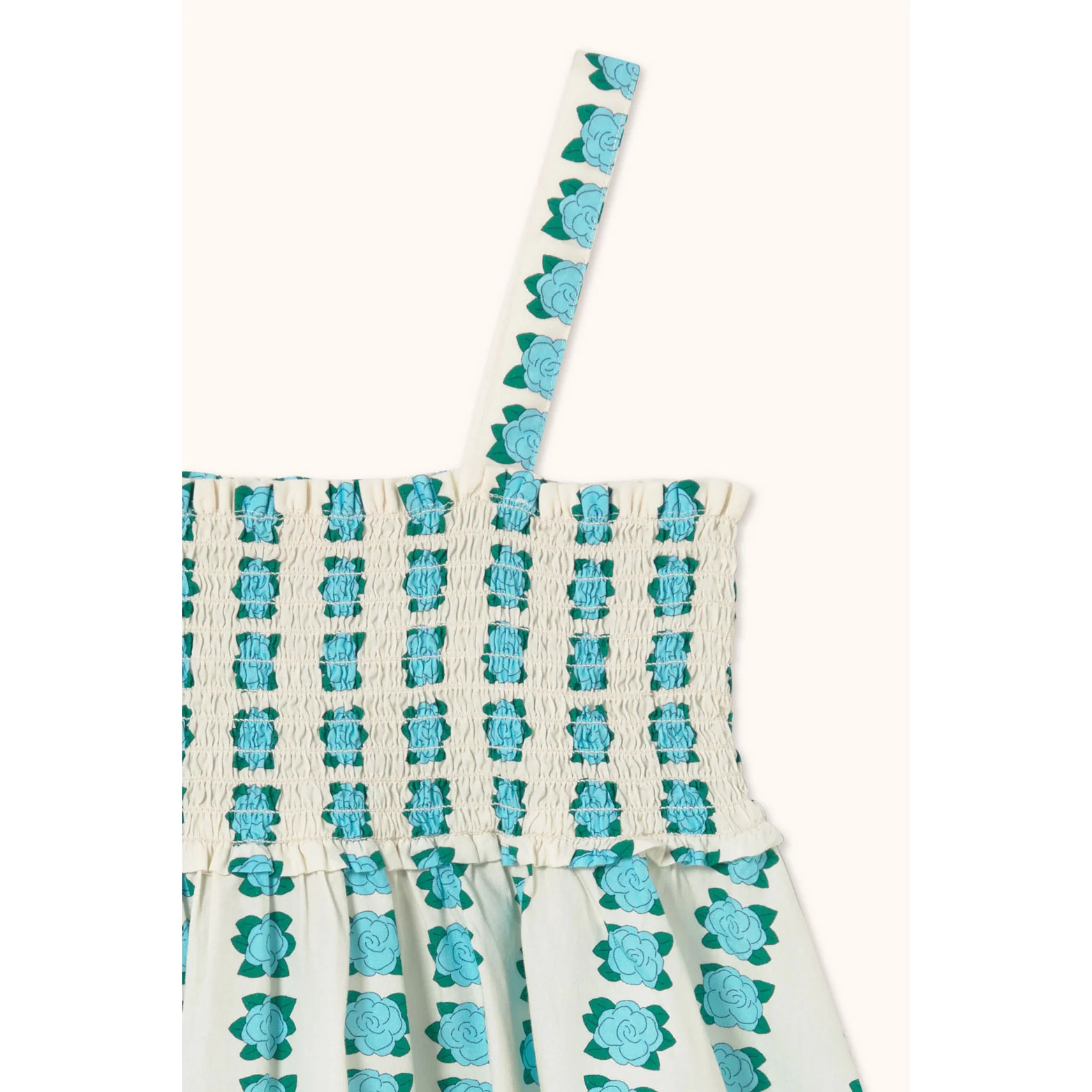 Tiny Cottons Off-White/Blue Flowers Dress - Image 3