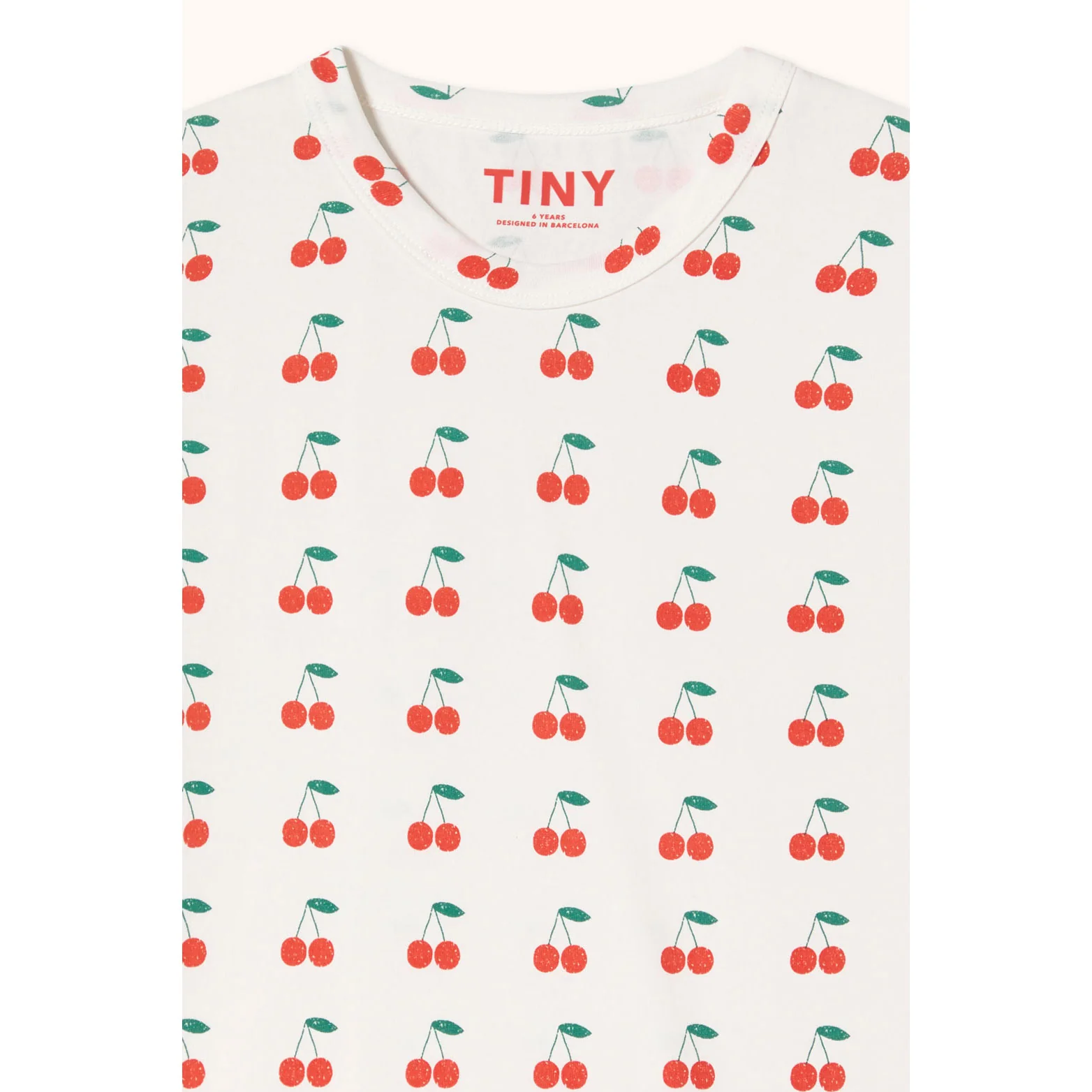 Tiny Cottons Off-White Cherries Knitted Tee - Image 3