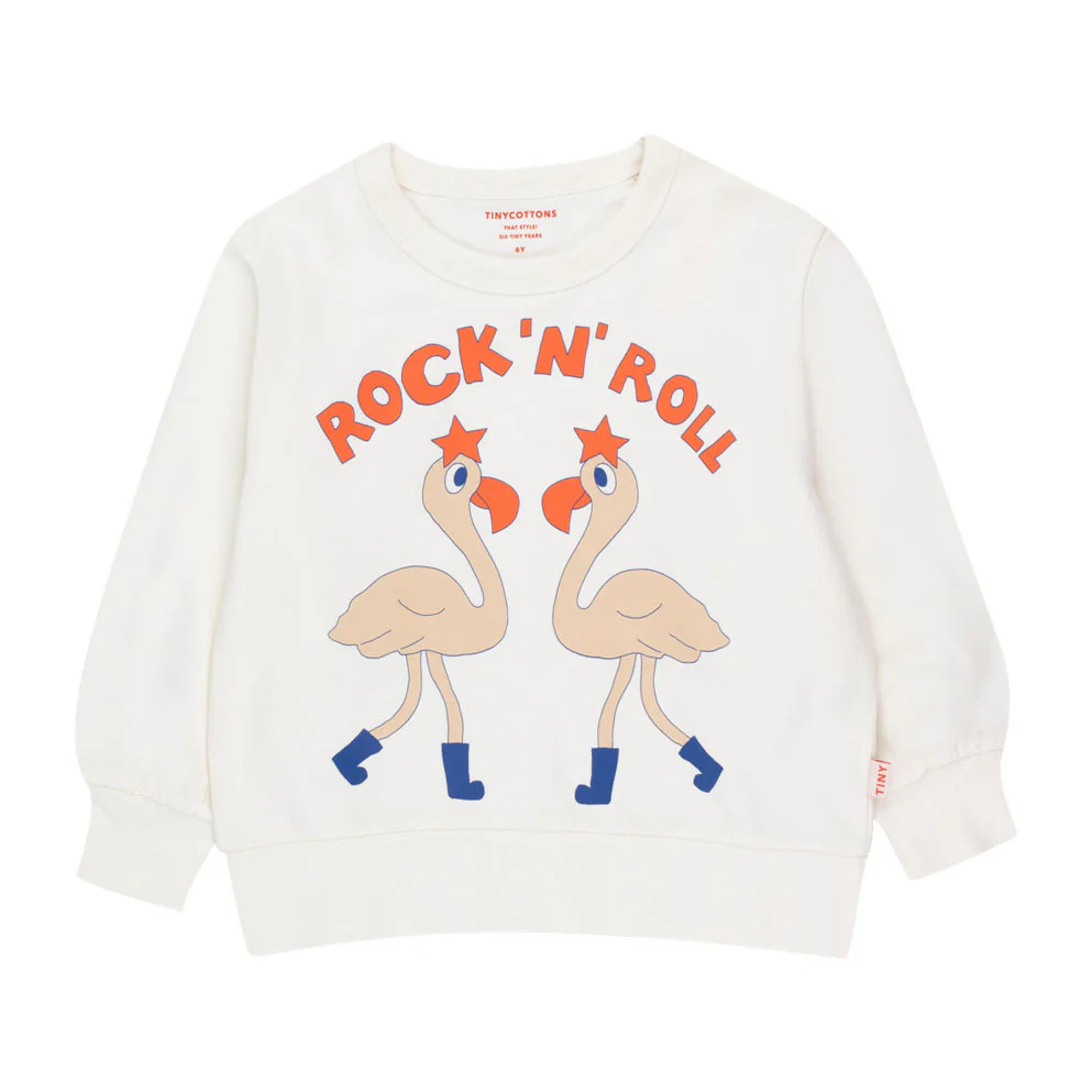Tiny Cottons Off-White Flamingos Sweatshirt