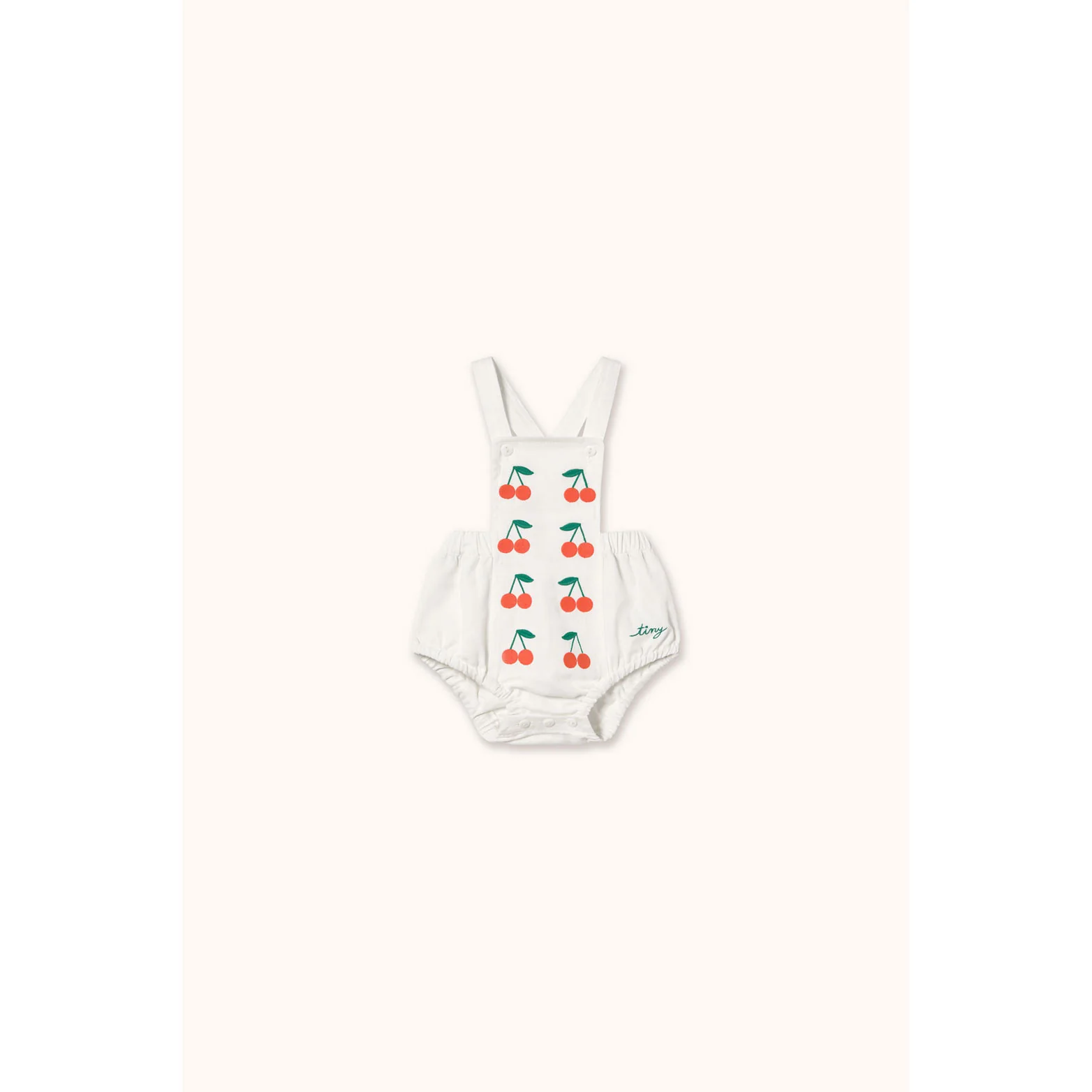 Tiny Cottons Off-White Mini Cherries Twill Bodysuit