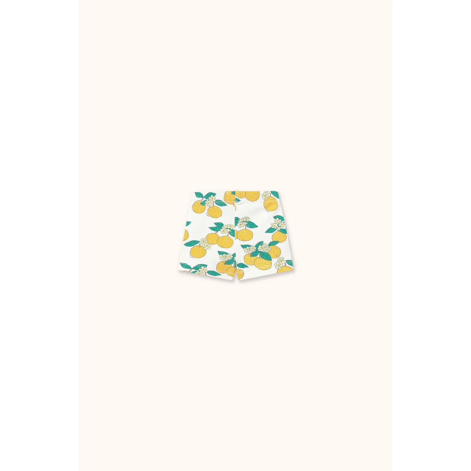 Tiny Cottons Off-White Oranges Baby Short Leggings - Image 2