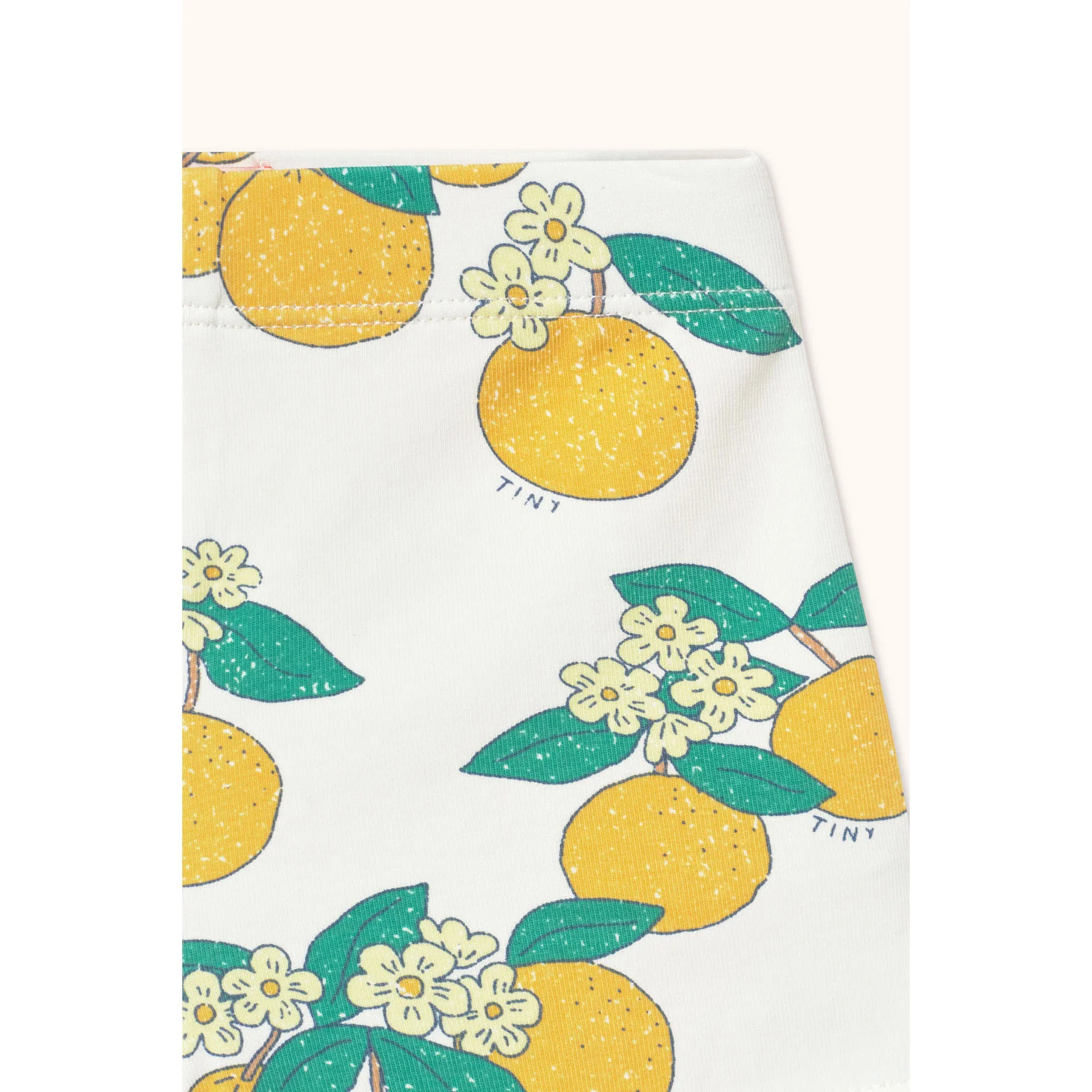 Tiny Cottons Off-White Oranges Baby Short Leggings - Image 3