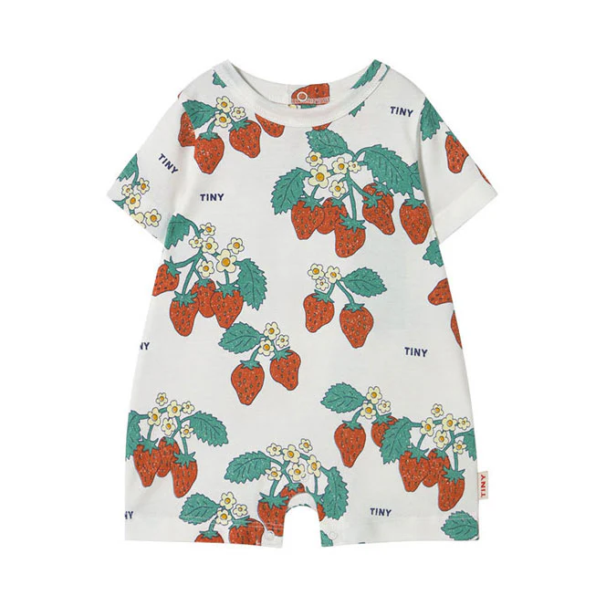 Tiny Cottons Off White Strawberries One-Piece