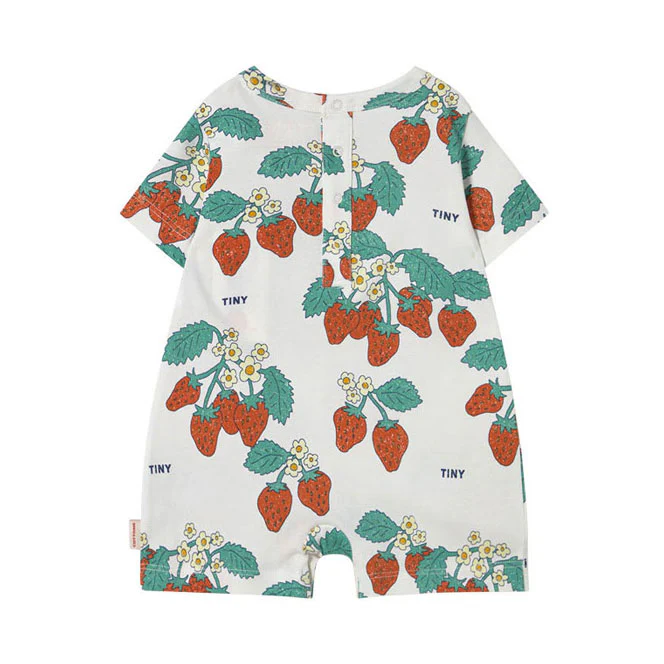 Tiny Cottons Off White Strawberries One-Piece - Image 2