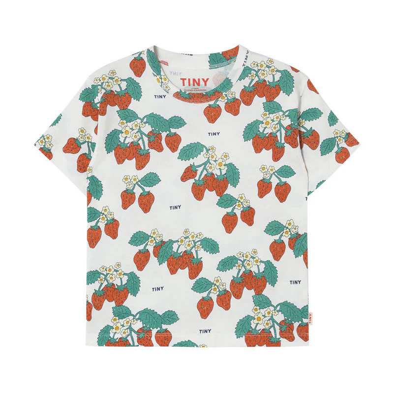 Tiny Cottons Off White Strawberries Tee