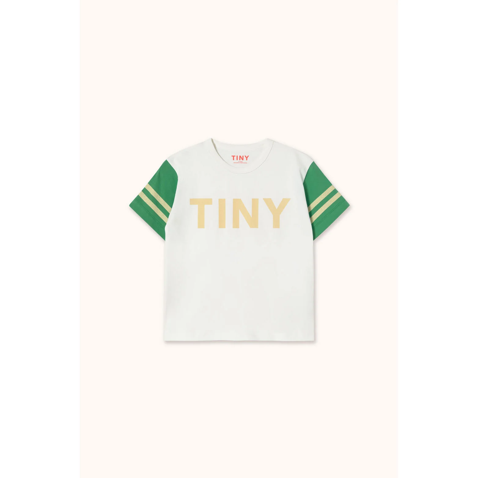 Tiny Cottons Off-White Stripes Logo Tee