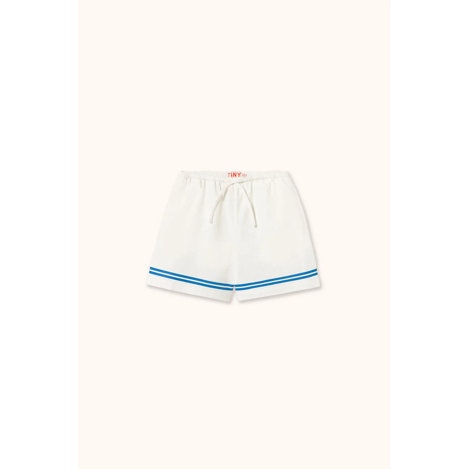 Tiny Cottons Off-White Stripes Woven Shorts