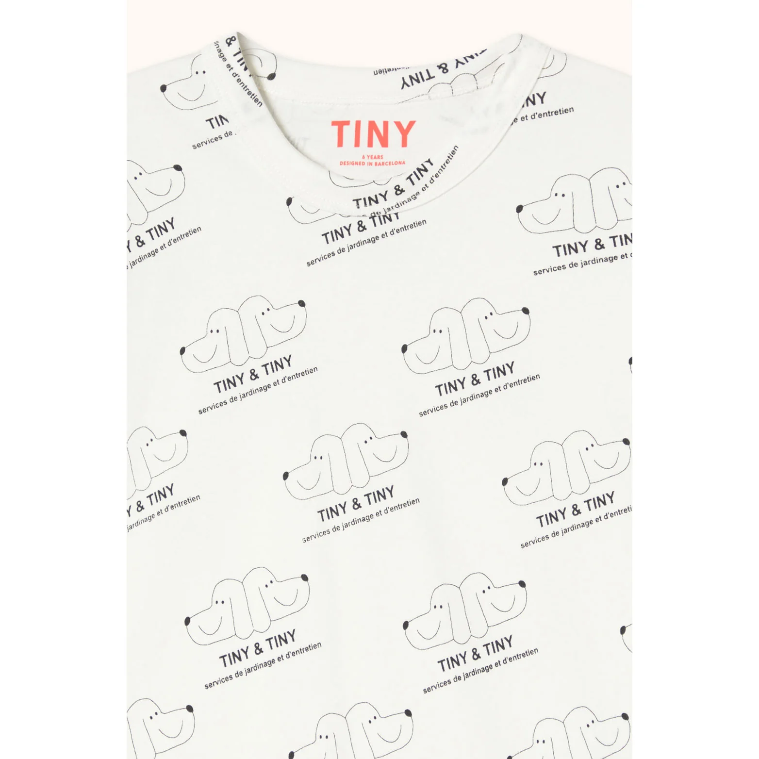 Tiny Cottons Off-White Tiny & Tiny Knitted Tee - Image 4