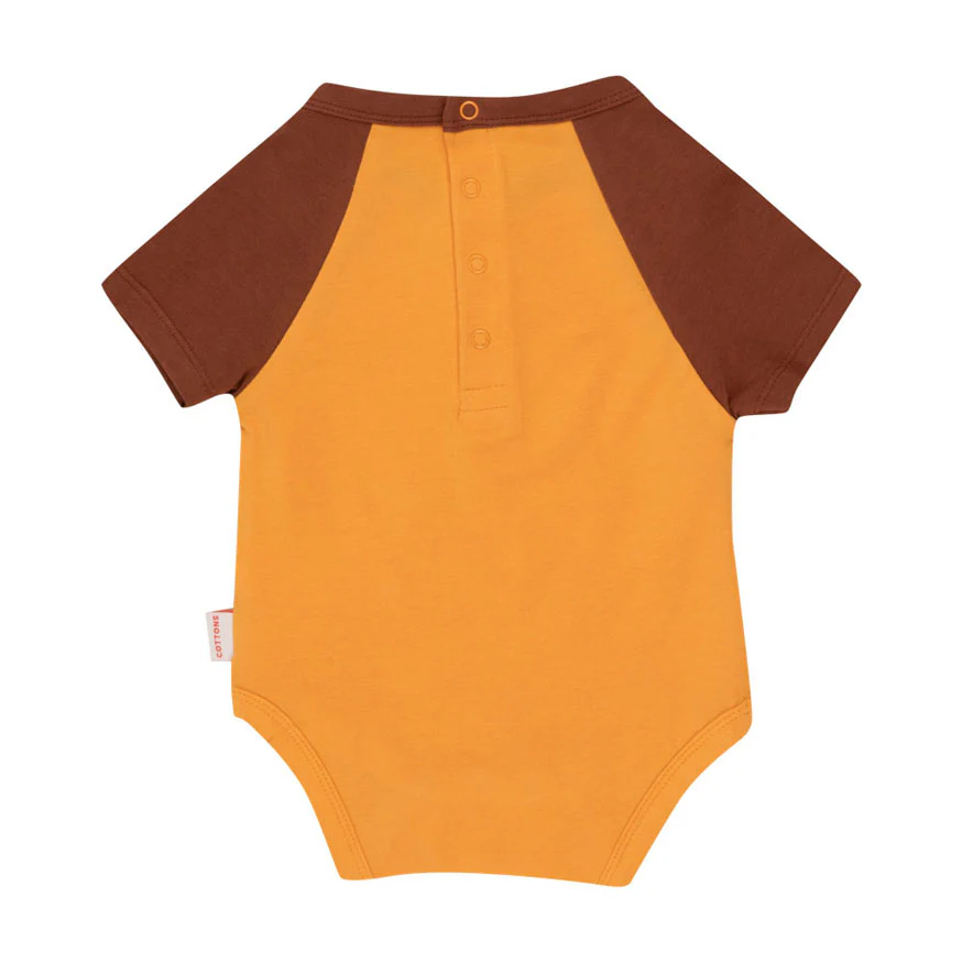 Tiny Cottons Orange/Dark Brown Star Body - Image 2