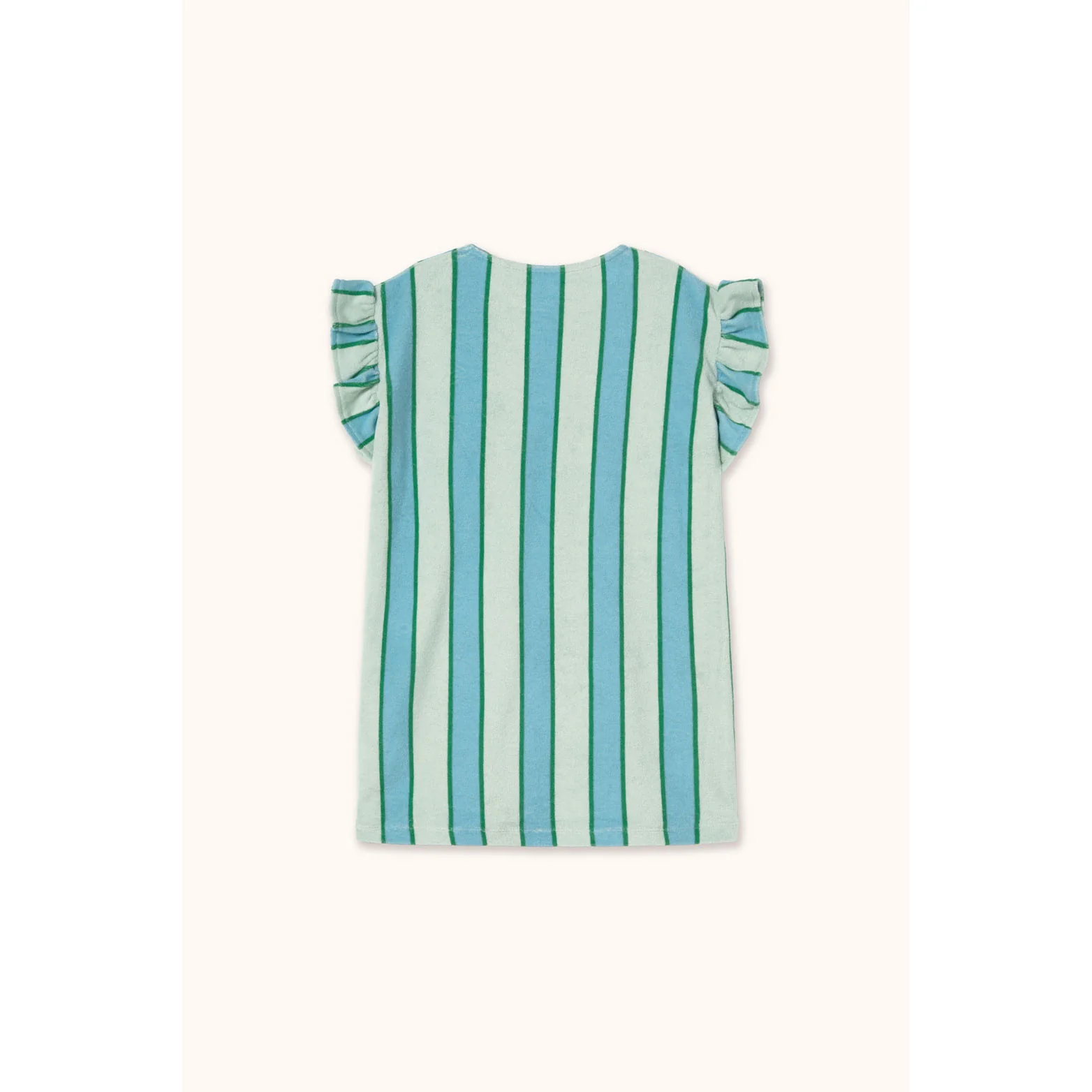 Tiny Cottons Pale Mint Retro Stripes Dress - Image 3