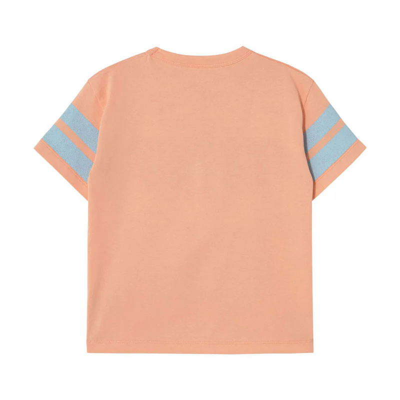Tiny Cottons Papaya Stripes Logo Tee - Image 2