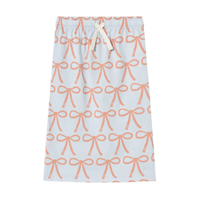 Tiny Cottons Pastel Blue Bows Long Skirt