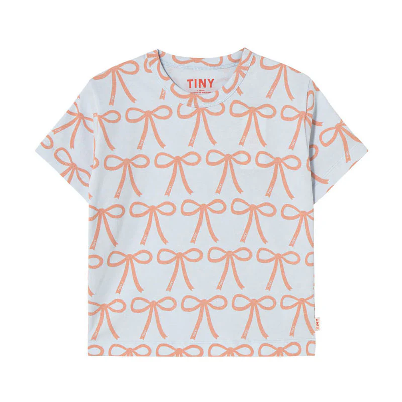 Tiny Cottons Pastel Blue Bows Tee