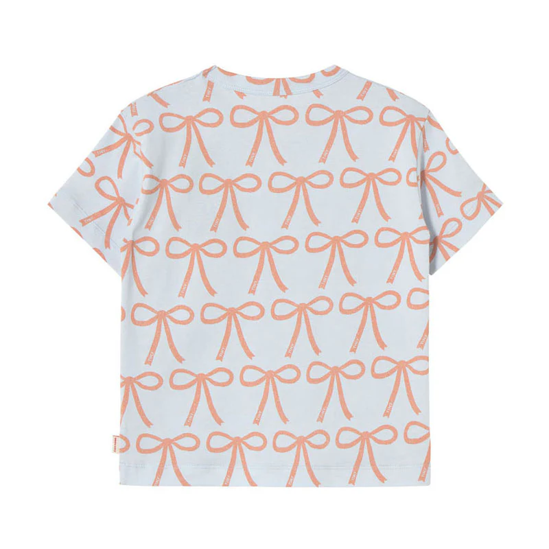 Tiny Cottons Pastel Blue Bows Tee - Image 2