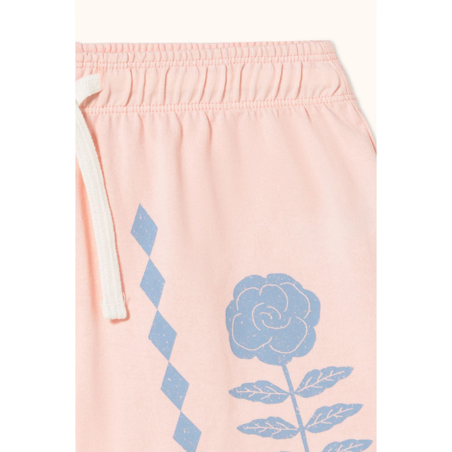Tiny Cottons Pastel Pink Flower Pattern Graphic Shorts - Image 3
