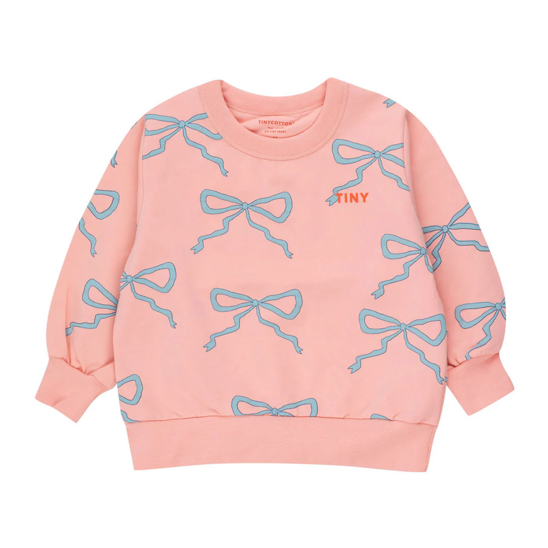 Tiny Cottons Peach Bows Sweatshirt