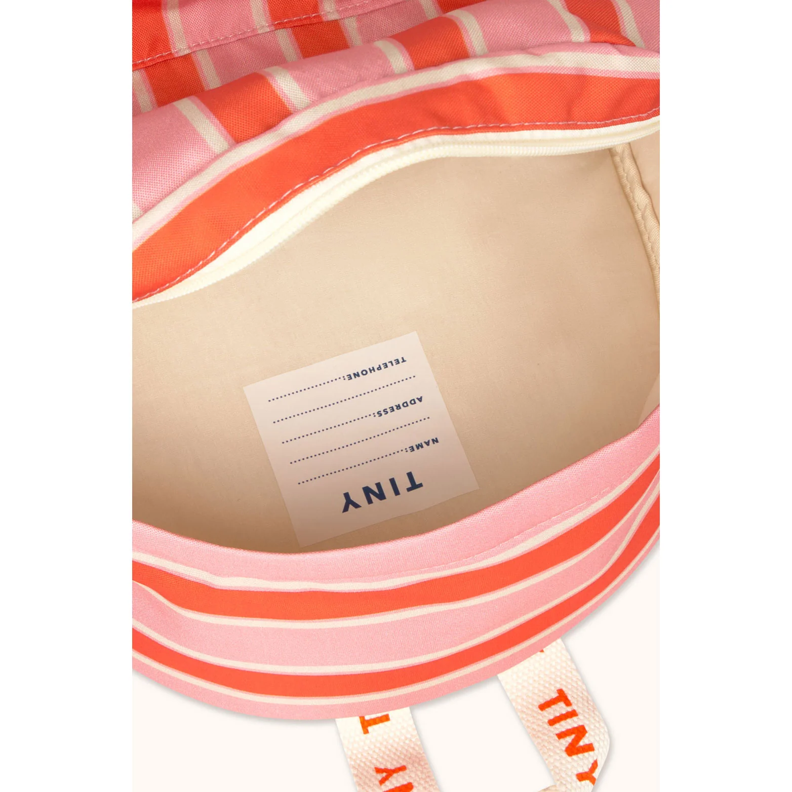 Tiny Cottons Pink Retro Stripes Backpack - Image 3