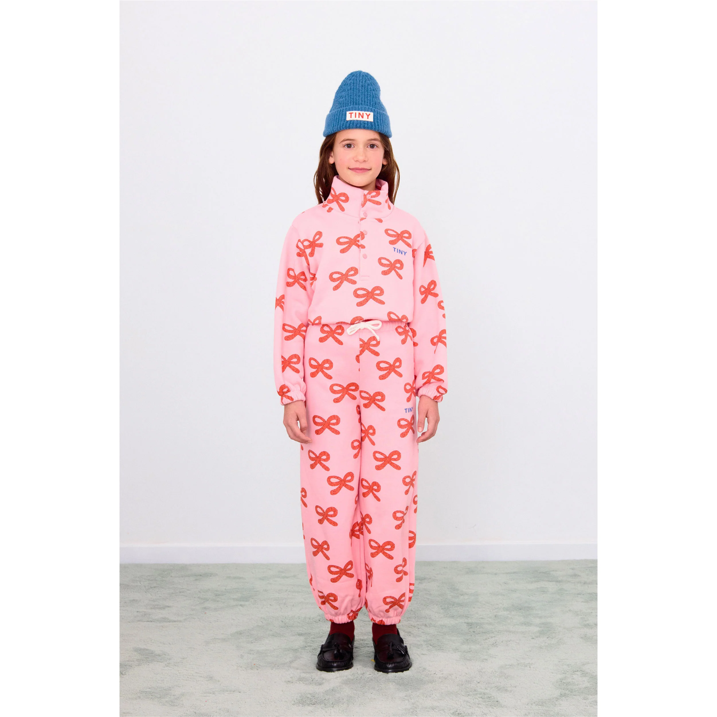 Tiny Cottons Pink Worms Mockneck Sweatshirt - Image 2