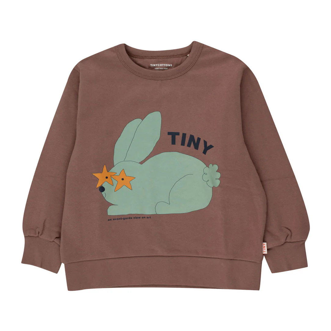 Tiny Cottons Purple Grey Rabbit Sweatshirt