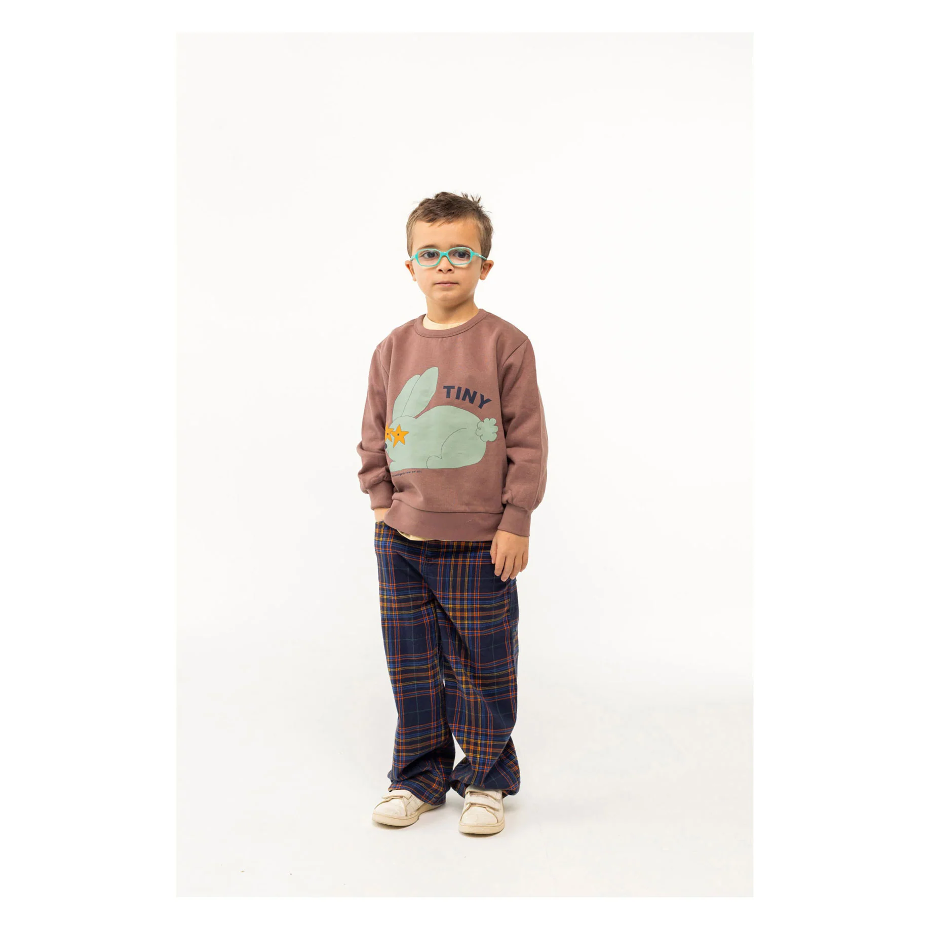Tiny Cottons Purple Grey Rabbit Sweatshirt - Image 2