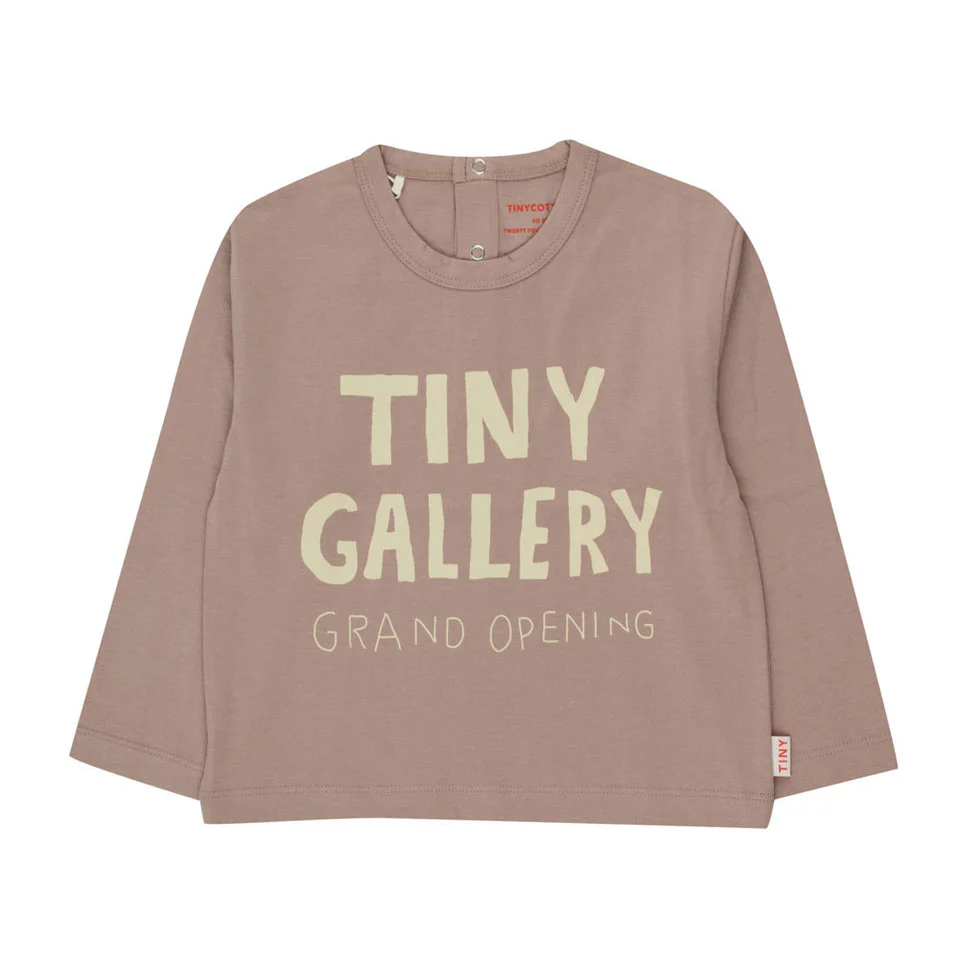 Tiny Cottons Taupe Tiny Gallery Baby Tee