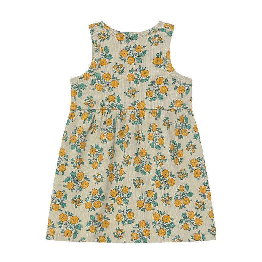 Tiny Cottons Vanilla Flower Ribbed Dress - Image 2