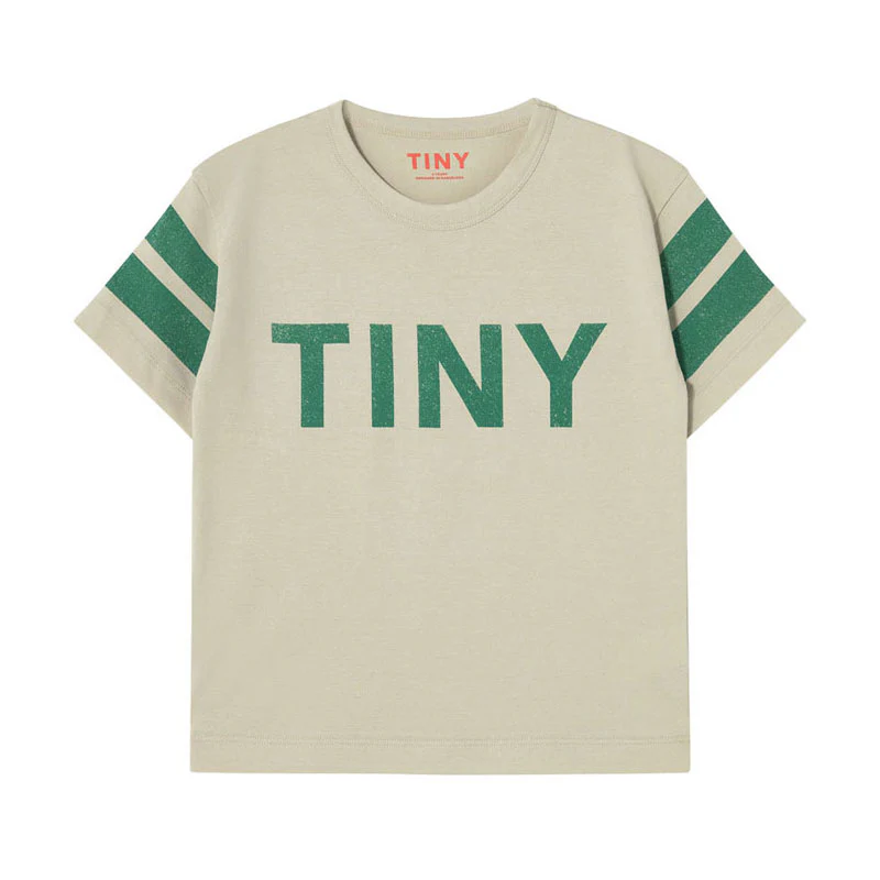 Tiny Cottons Vanilla Stripes Logo Tee
