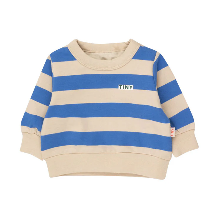 Tiny Cottons Vanilla/Ultramarine Stripes Baby Sweatshirt