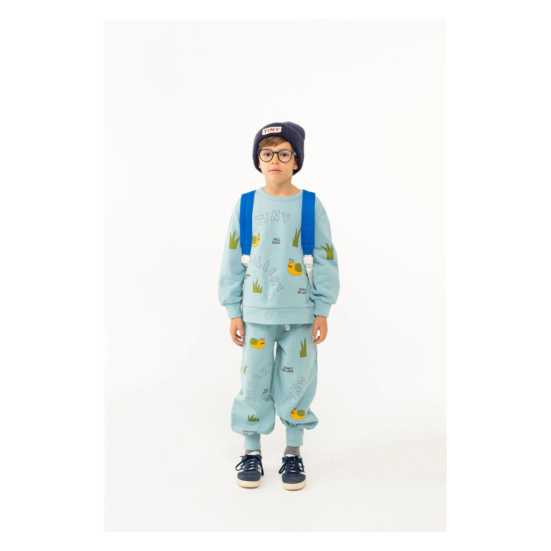 Tiny Cottons Warm Blue Artsy Snail Sweatshirt - Image 2