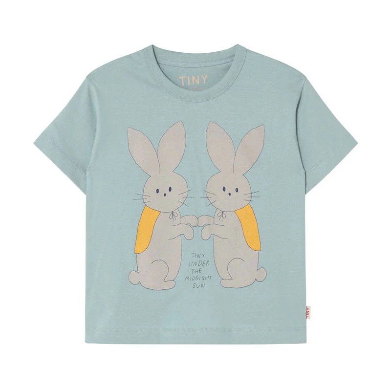 Tiny Cottons Warm Grey Bunny Graphic Tee