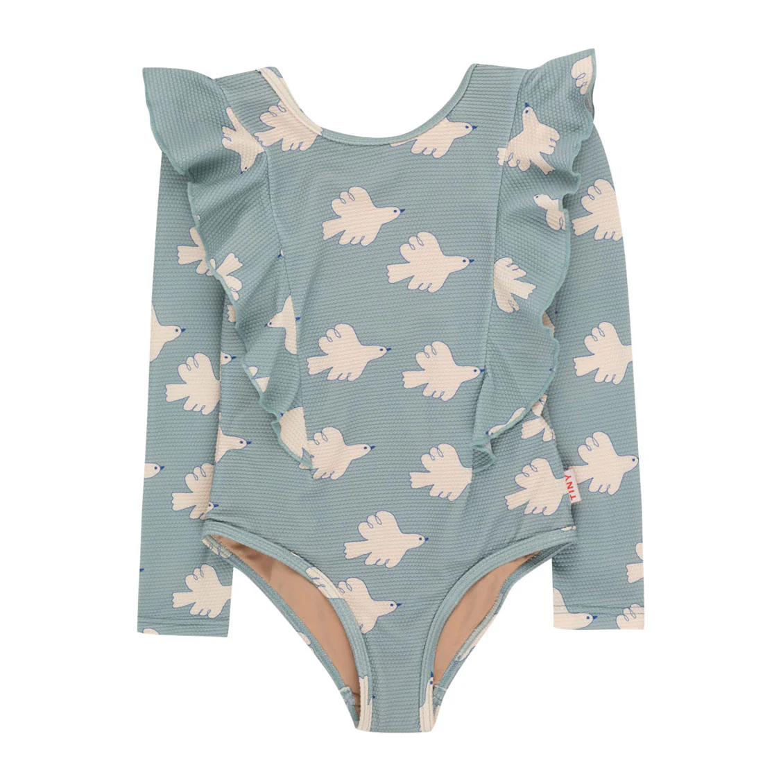 Tiny Cottons Warm Grey Doves (Check)  Swimsuit