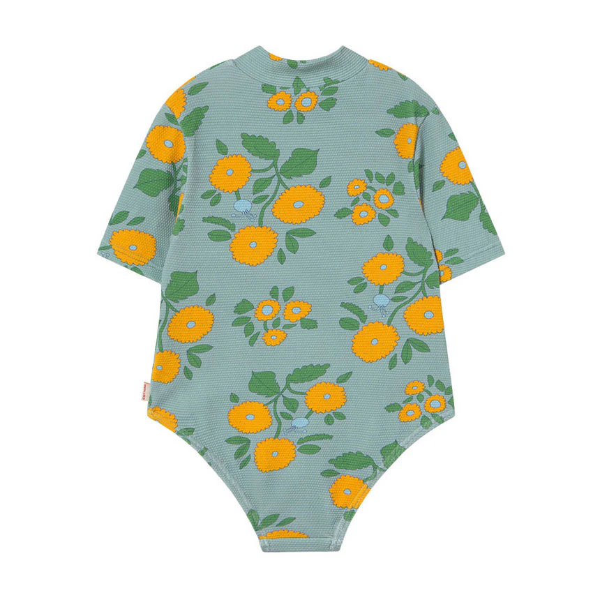 Tiny Cottons Warm Grey Flower Swimsuit - Image 2