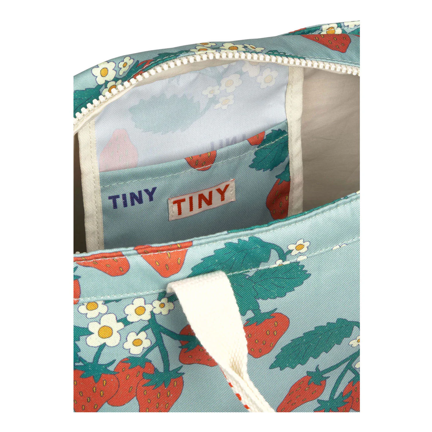 Tiny Cottons Warm Grey Strawberries Tote Bag - Image 2