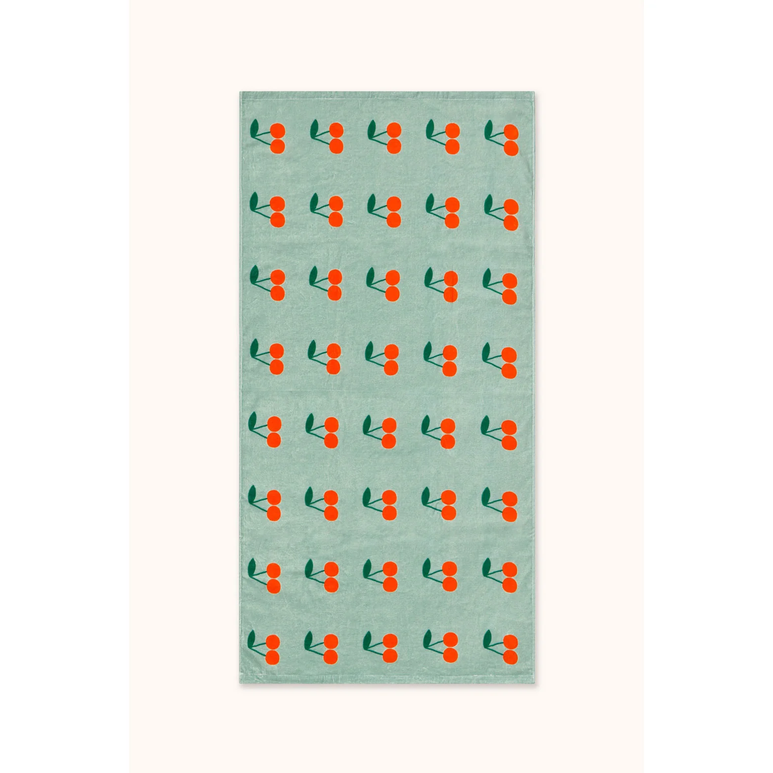 Tiny Cottons Washed Emerald Cherries Towel