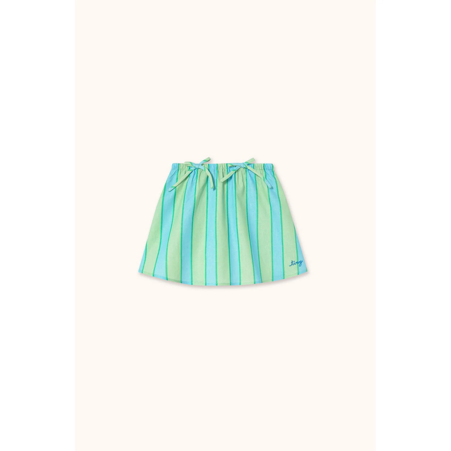 Tiny Cottons Washed Emerald Retro Stripes Skirt