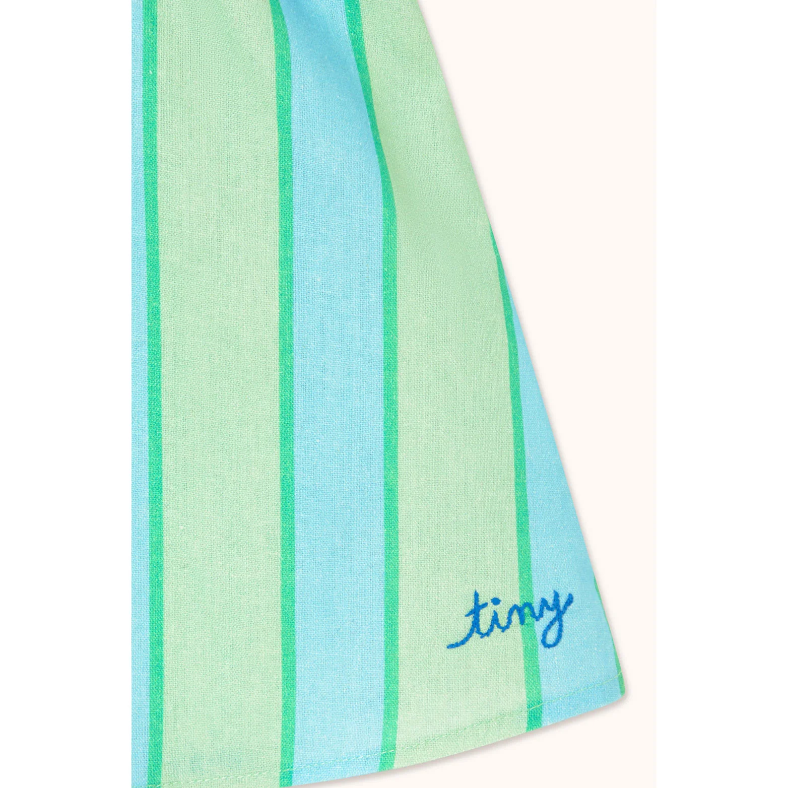 Tiny Cottons Washed Emerald Retro Stripes Skirt - Image 4