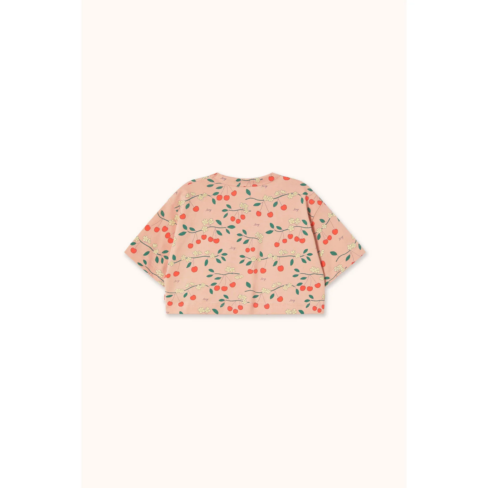 Tiny Cottons Wild Rose Cherry Trees Crop Tee - Image 2