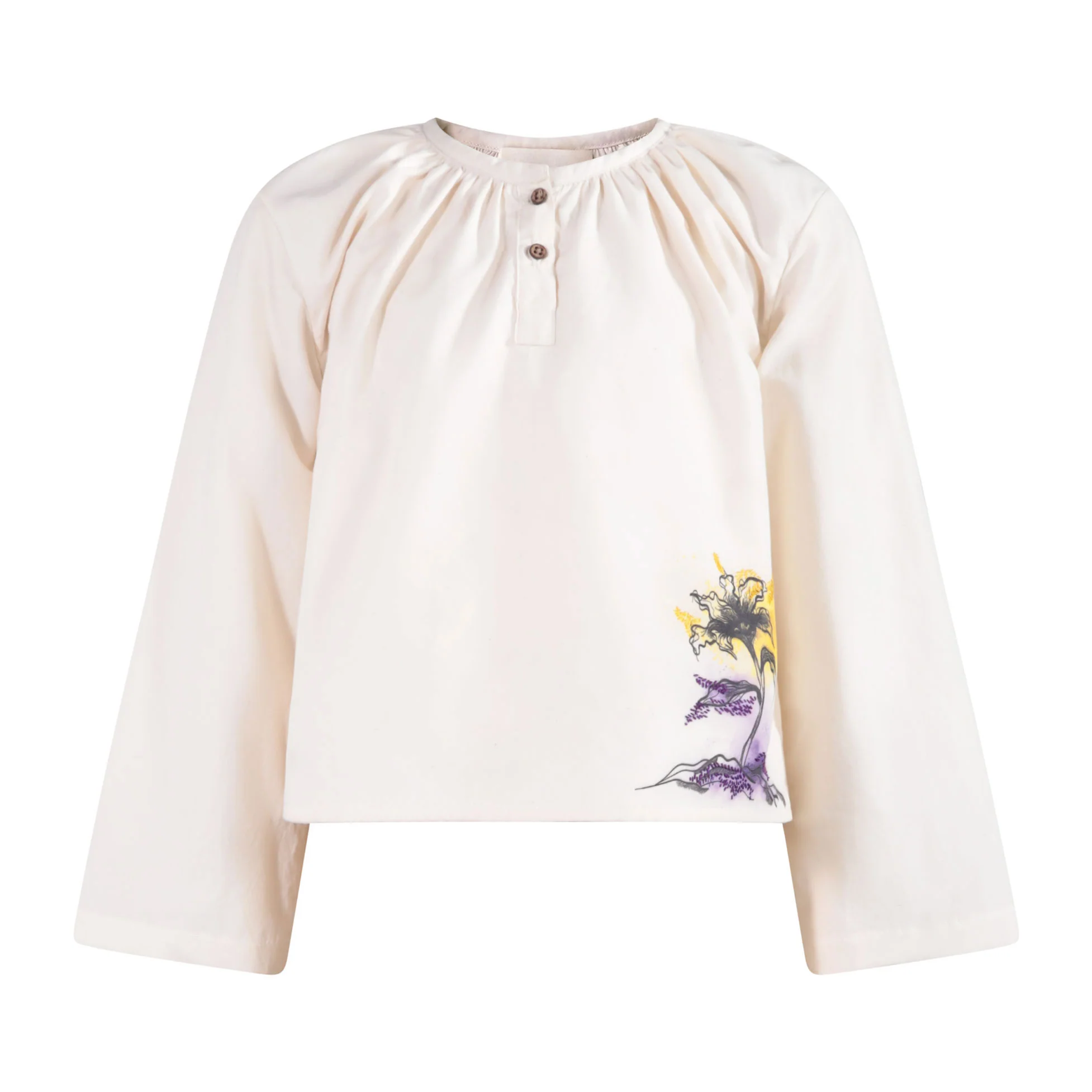 tntrm White With Floral Blouse