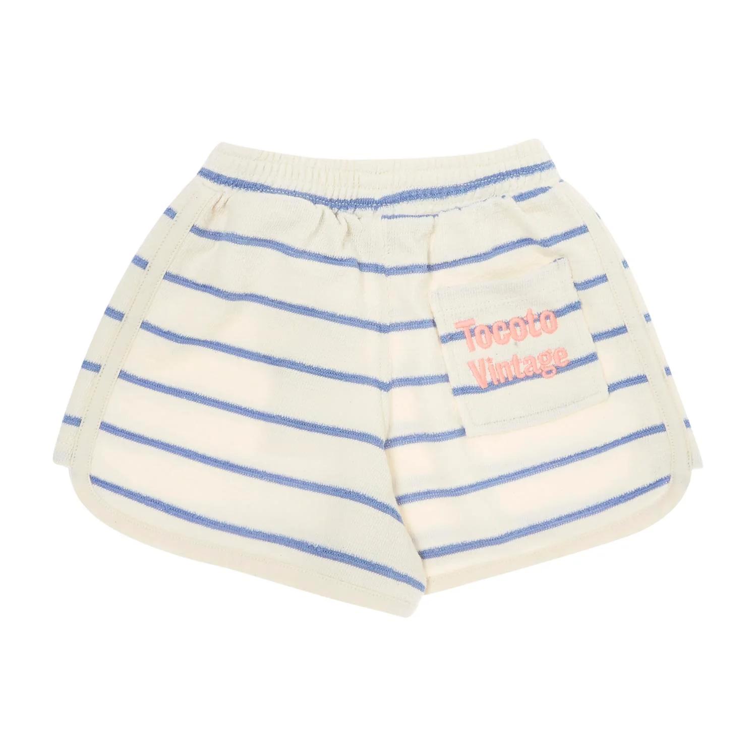 Tocoto Vintage Blue Striped Shorts - Image 2