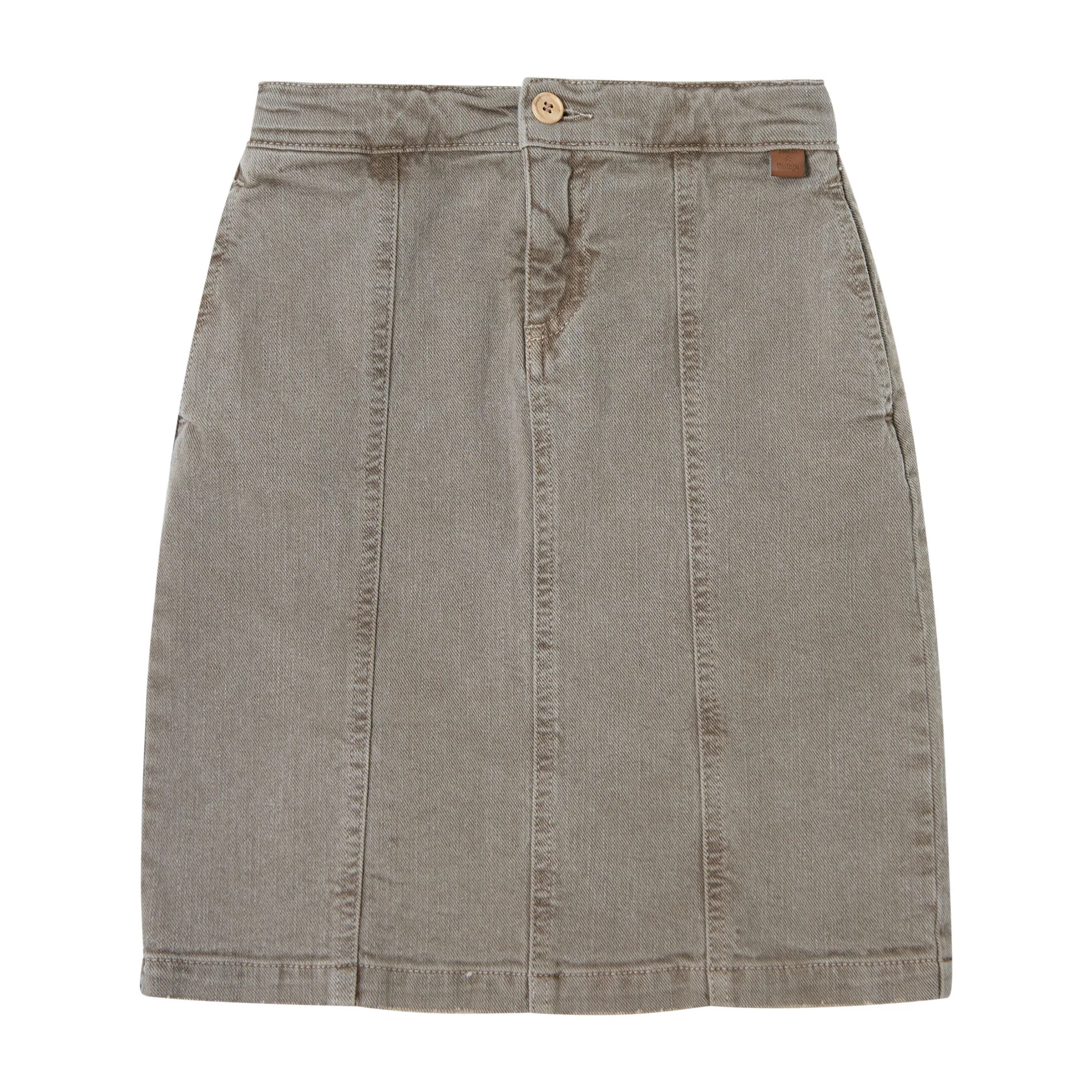 Tocoto Vintage Brown Denim Long  Skirt
