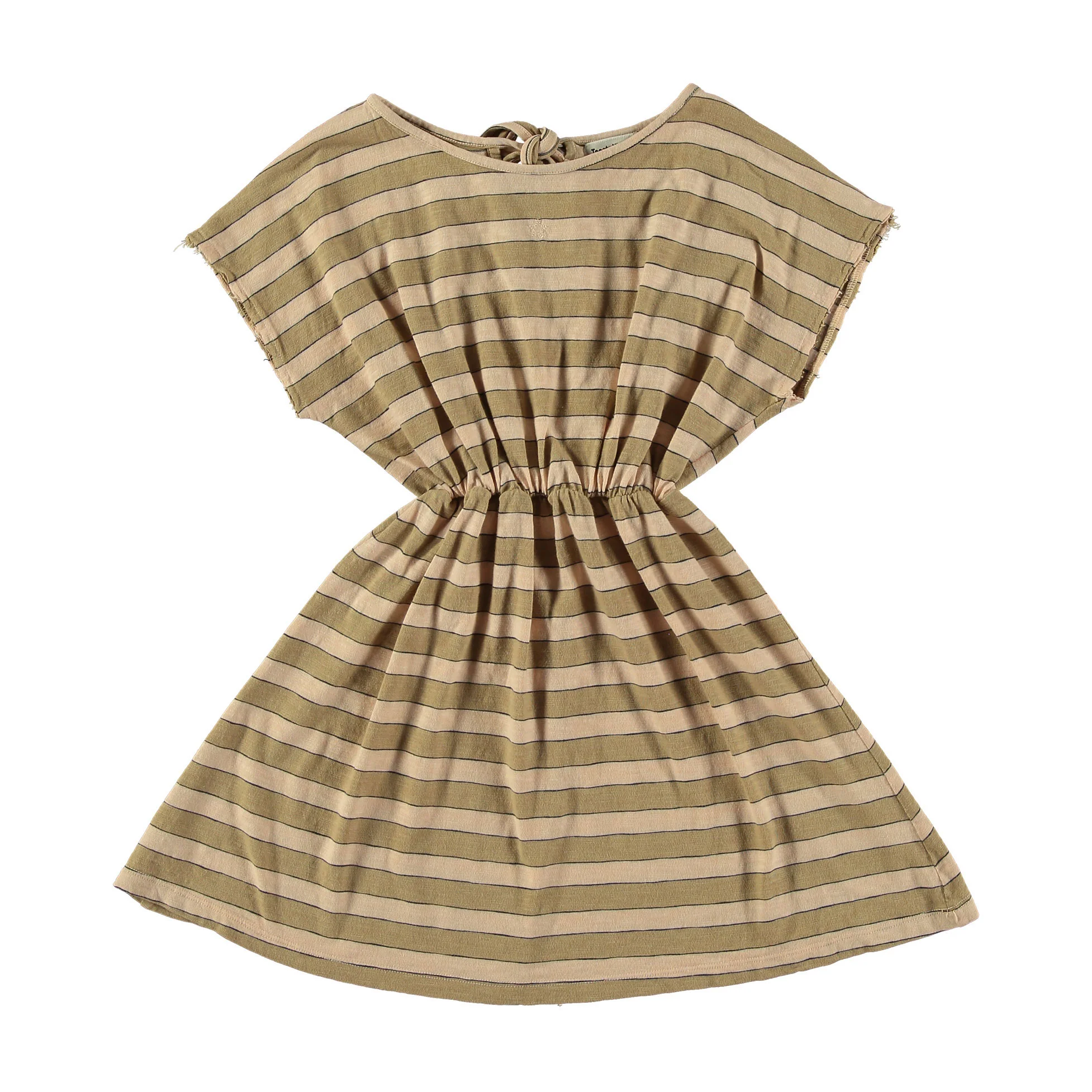 Tocoto Vintage Brown Striped Flame Dress