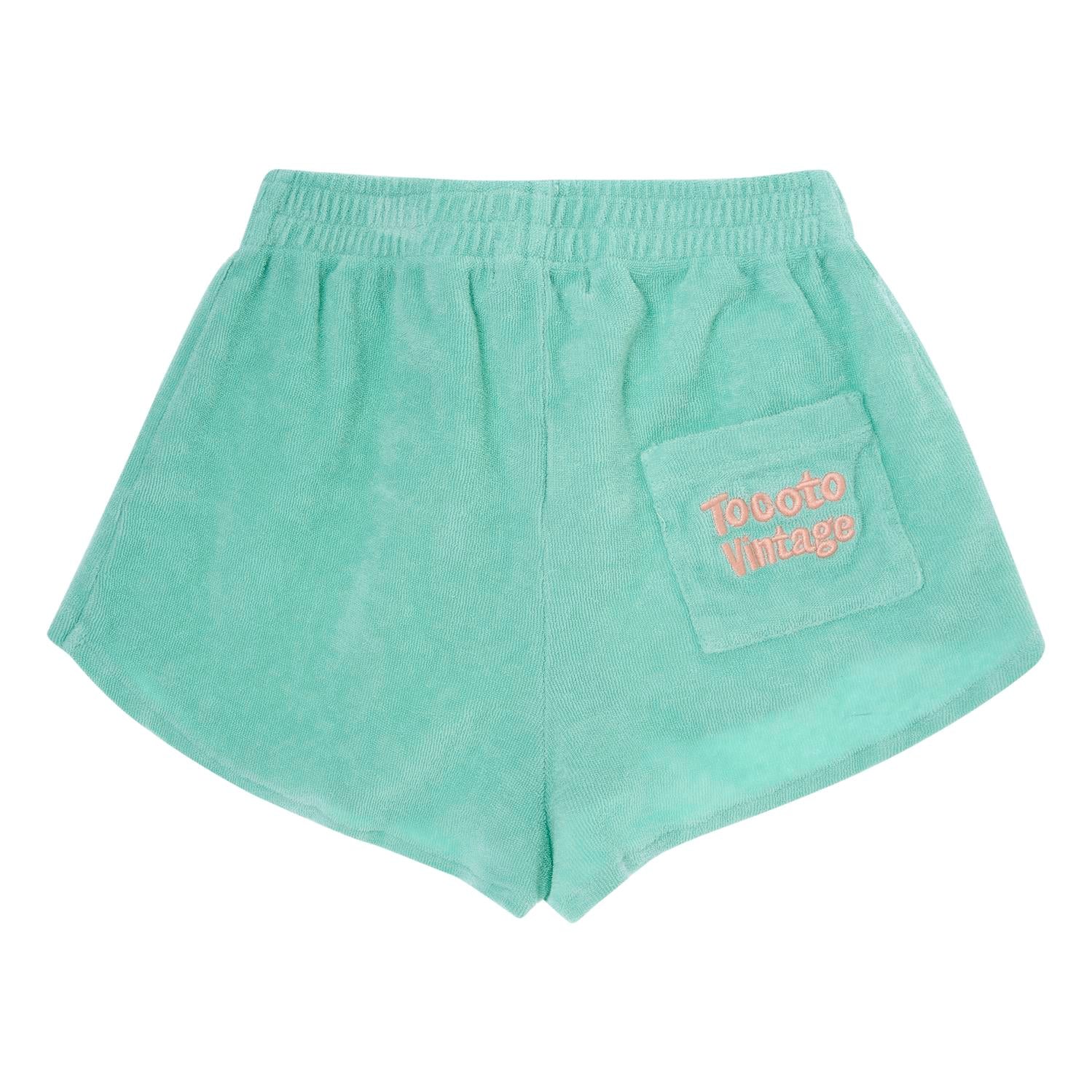 Tocoto Vintage Green Terry Shorts - Image 2