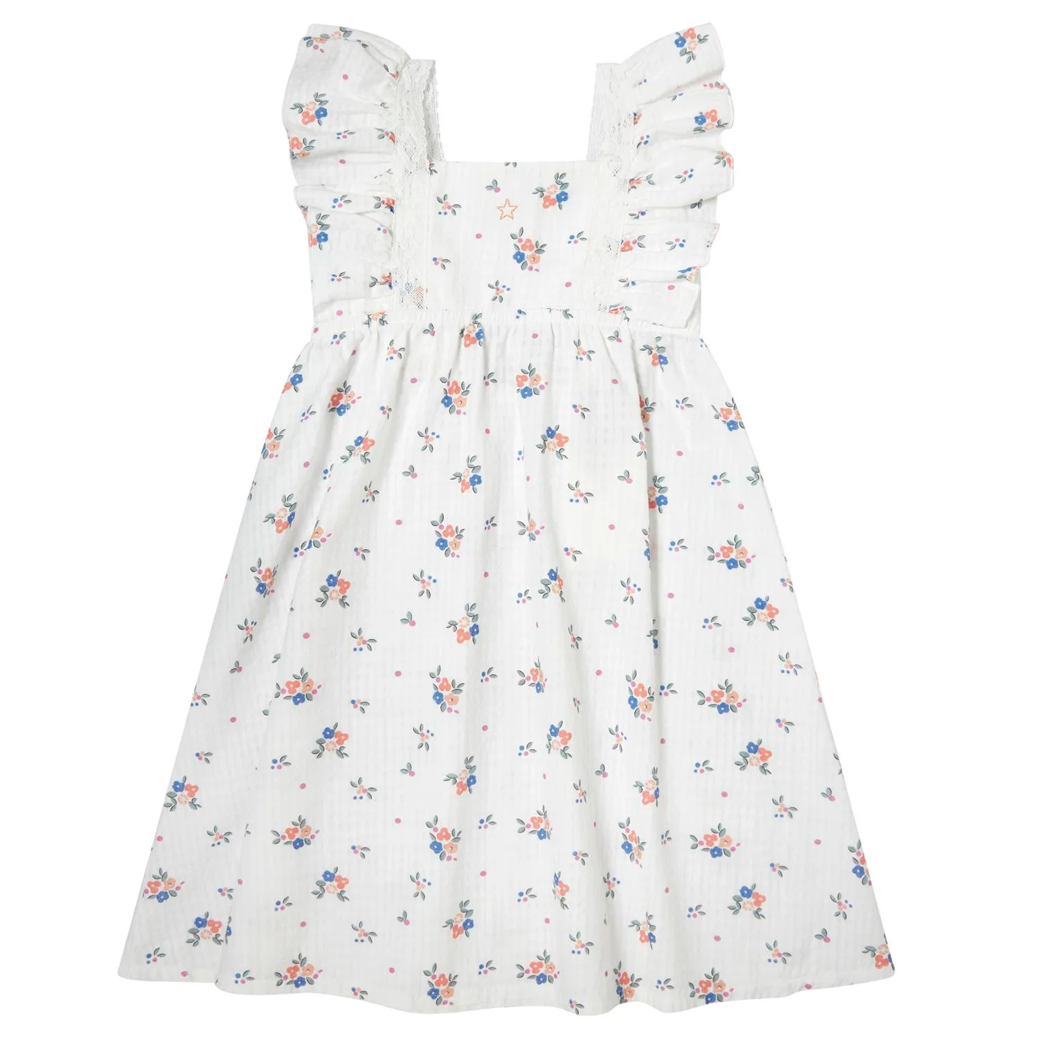 Tocoto Vintage Ivory Flower Print Dress
